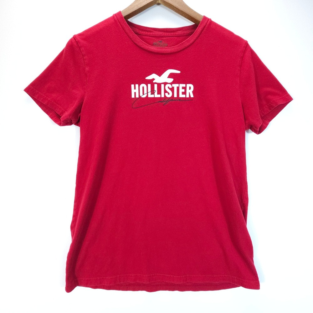 Skate Hollister T Shirt Mens‎ Small Red Graphic Logo California Streetwear Tee